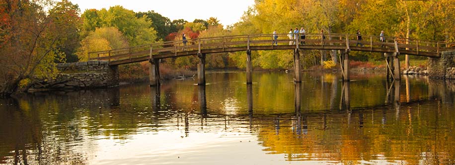 Where the first shots of the American Revolution were fired, Concord, Massachusetts.