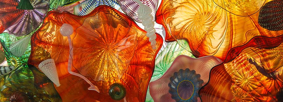 art glass exhibit at the Museum of Glass
