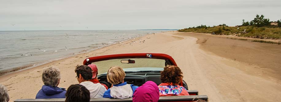 Dune ride on beach at Mears, Michigan