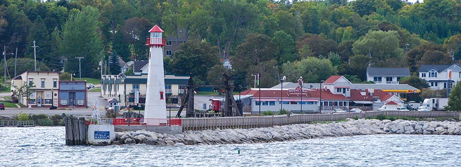 Mackinac Island Harbor in lake Huron, Michigan