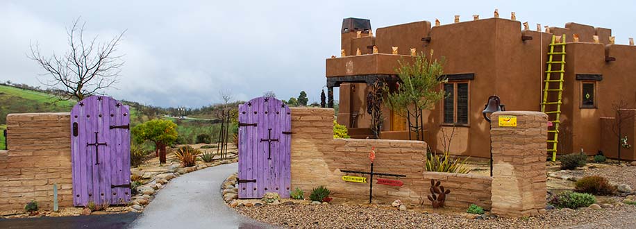 Vivid colors of Wild Coyote Winery and B&B in Paso Robles, California